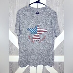 D18.15 Flag & Anthem FREEDOM RISER TEE Heather Gray M